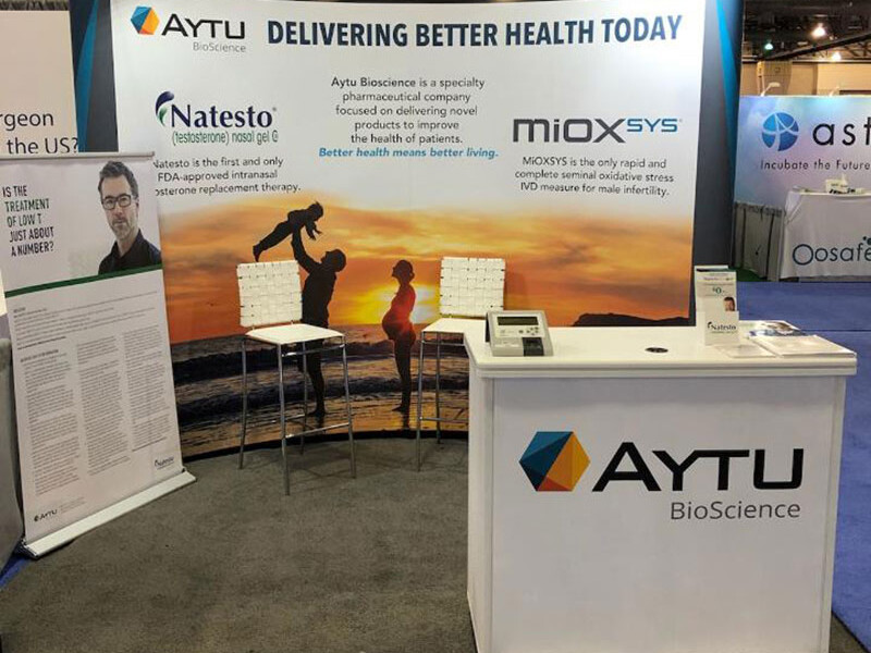 Aytu Trade Show Booth at convention