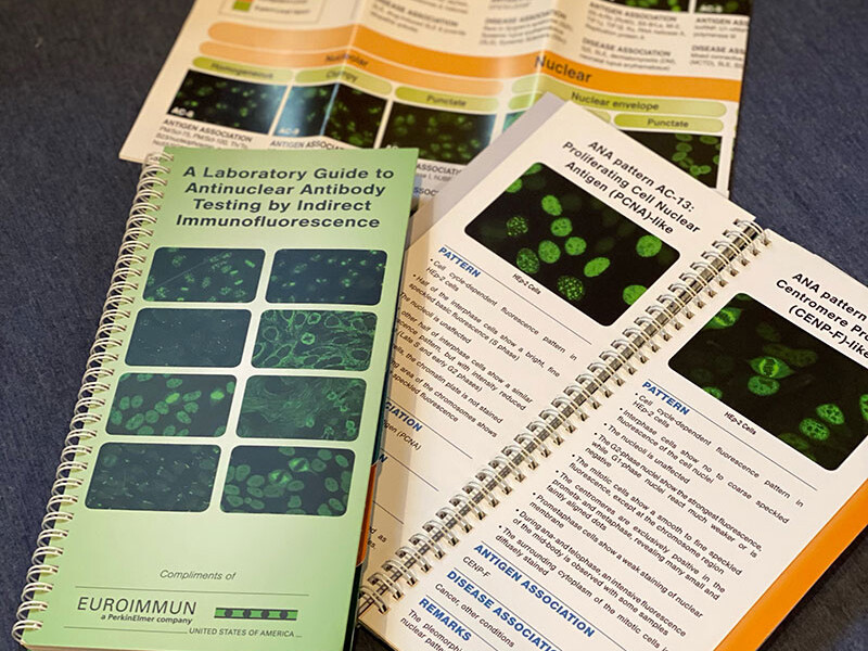 EuroImmun Booklet open on table
